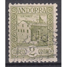 Andorra Española Sueltos 1931 Edifil 15d dentado 11½ usado