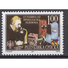 República Serbia (de Bosnia) - Correo Yvert 182 ** Mnh Invento del Telefono