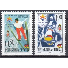 República Serbia (de Bosnia) - Correo Yvert 218/19 ** Mnh Juegos Olimpicos de Invierno Sal Lake - Deportes