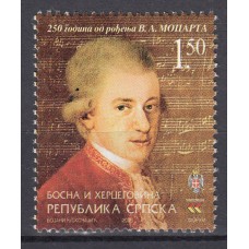 República Serbia (de Bosnia) - Correo Yvert 336 ** Mnh Música - Mozart