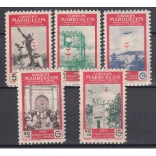 Marruecos Correo 1950 Edifil 325/29 ** Mnh