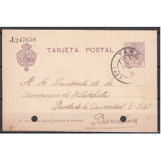 España Enteros Postales 1910 Edifil 50 usado - Medallón