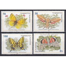 Tadjikistan - Correo Yvert 106/9 ** Mnh Fauna - Mariposas