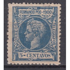 Fernando Poo Sueltos 1900 Edifil 83 * Mh