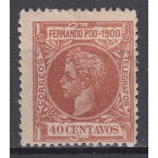Fernando Poo Sueltos 1900 Edifil 89 * Mh  Normal