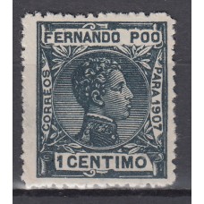 Fernando Poo Sueltos 1907 Edifil 152 * Mh