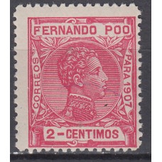 Fernando Poo Sueltos 1907 Edifil 153 ** Mnh