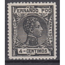 Fernando Poo Sueltos 1907 Edifil 155 * Mh