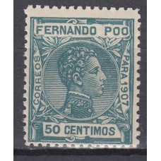 Fernando Poo Sueltos 1907 Edifil 160 ** Mnh