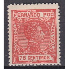 Fernando Poo Sueltos 1907 Edifil 161 ** Mnh