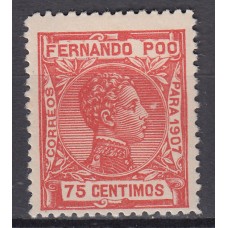 Fernando Poo Sueltos 1907 Edifil 161 ** Mnh