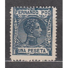 Fernando Poo Sueltos 1907 Edifil 162 ** Mnh