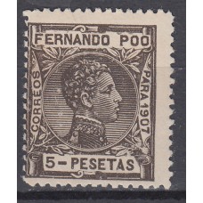 Fernando Poo Sueltos 1907 Edifil 166 ** Mnh