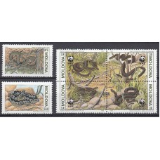 Moldavia - Correo Yvert 44/49 ** Mnh WWF - Protección de la Naturaleza - Serpientes