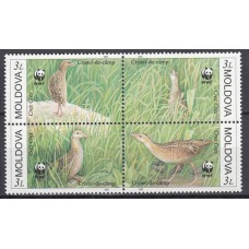 Moldavia - Correo Yvert 328/31 ** Mnh WWF - Fauna - Aves