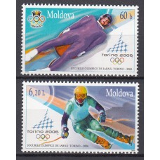 Moldavia - Correo Yvert 461/62 ** Mnh Juegos Olimpicos en Turin - Deportes