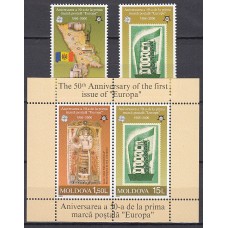 Moldavia - Correo Yvert 450/1 + Hoja 35 ** Mnh Sellos de Europa