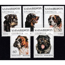 Georgia - Correo Yvert 191/95 ** Mnh Fauna - Perros