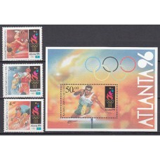 Kazakhstan - Correo Yvert 100/102 + Hoja 5 ** Mnh Juegos Olimpicos de Atlanta - Deportes