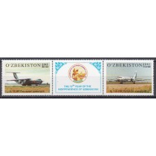 Uzbekistan - Correo Yvert 291/92 ** Mnh Aviones