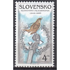 Eslovaquia - Correo 1999 Yvert 298 ** Mnh Orquesta Philarmonica - Música - Fauna - Aves