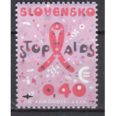 Eslovaquia Correo 2010 Yvert 567 ** Mnh Lucha contra el Sida - Medicina
