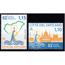 Vaticano Correo 2021 Yvert 1886/7 ** Mnh  Congreso Eucarístico