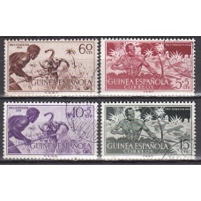 Guinea Correo 1954 Edifil 334/37 usado