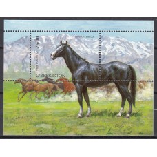 Uzbekistan - Hojas Yvert 16 ** Mnh Fauna - Caballos