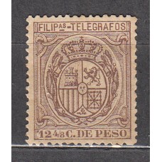 Filipinas Telegrafos 1892 Edifil 41 (*) Mng