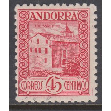 Andorra Española Sueltos 1935 Edifil 38 * Mh