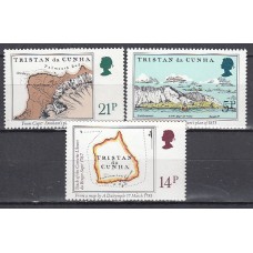 Tristan da Cunha - Correo Yvert 288/90 ** Mnh  Mapas