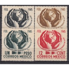 Mexico Correo 1945 Yvert 587/90 * Mh