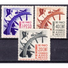 Mexico Aereo Yvert 107/109 ** Mnh