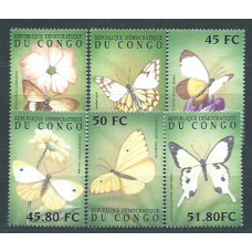 Congo Belga - Correo Yvert 1522JR/JW ** Mnh Fauna. Mariposas