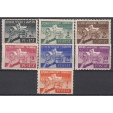 Albania Correo 1947 Yvert 347/53 * Mh Juegos Balcanicos - Deportes