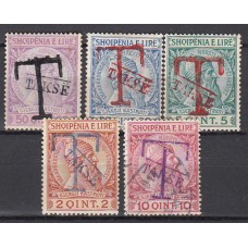 Albania Tasas Yvert 1/5 */usado Mh/usado nº 3 Manchas del Tiempo