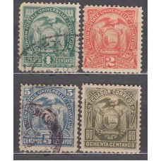 Ecuador Correo 1887 Yvert 15/18 usado