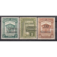 Ecuadro Correo 1944 Yvert 422/24 (*) Mng