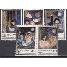 San Marino Correo 1979 Yvert 982/86 ** Mnh Pinturas