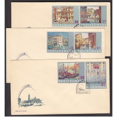 Rumania Sobres Primer Dia FDC Yvert 2713/18 - Bucarest Venecia