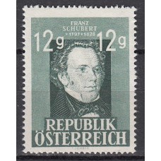 Austria Correo 1947 Yvert 665 ** Mnh Franz Shubert - Personaje