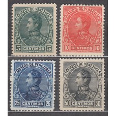 Venezuela Correo 1899-1902 Yvert 59/62 (*) Mng Bolivar - Personaje
