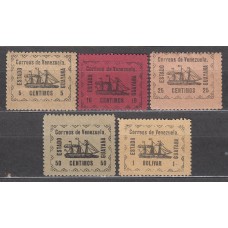 Venezuela Correo 1903 Yvert 87/91 */(*) Mh/Mng  Barcos