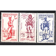 Africa Ecuatorial Correo Yvert 87/89 ** Mnh 87 Doblez