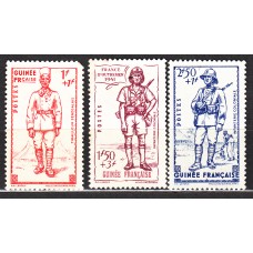 Guinea Francesa * Correo Yvert 169/71 * Mh 1 sello Defecto