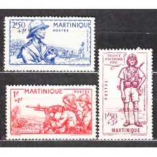 Martinica Correo Yvert 186/88 ** Mnh Defensa del Imperio