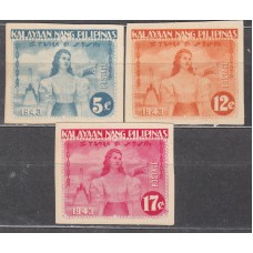 Filipinas Ocupación Japonesa Correo Yvert 35/37 (*) Mng