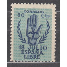 España Sueltos 1938 Edifil 853 Alzamiento ** Mnh