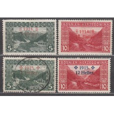 Bosnia Correo 1914-15 Yvert 85/88 (*)/usado Mng /usado